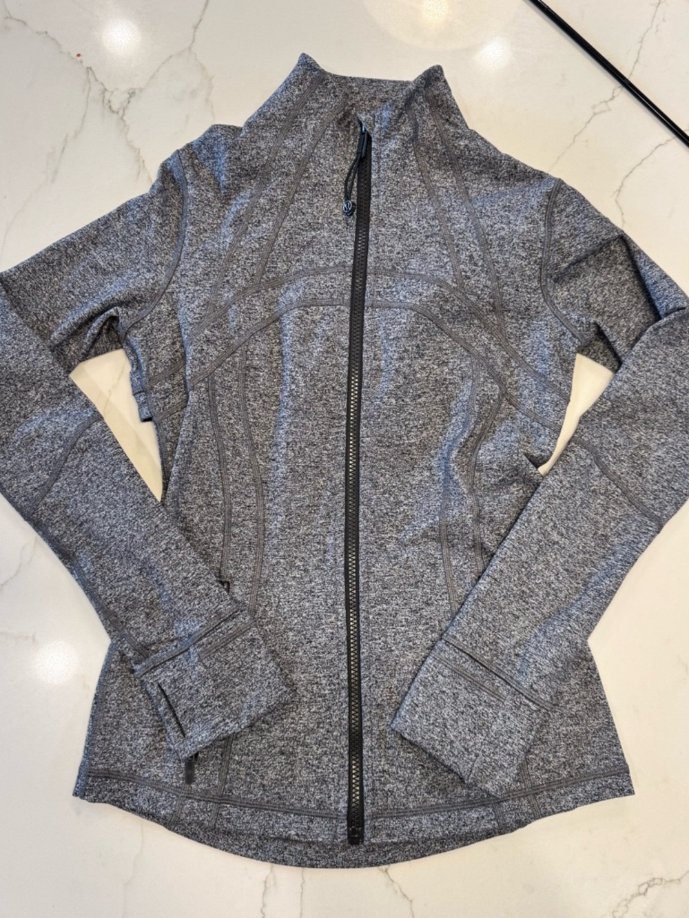 lululemon athletica Heathered Gray Full-Zip Utility Jacket